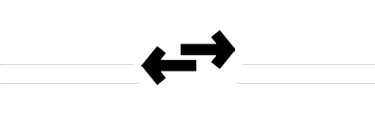arrows pointing away from each other icon